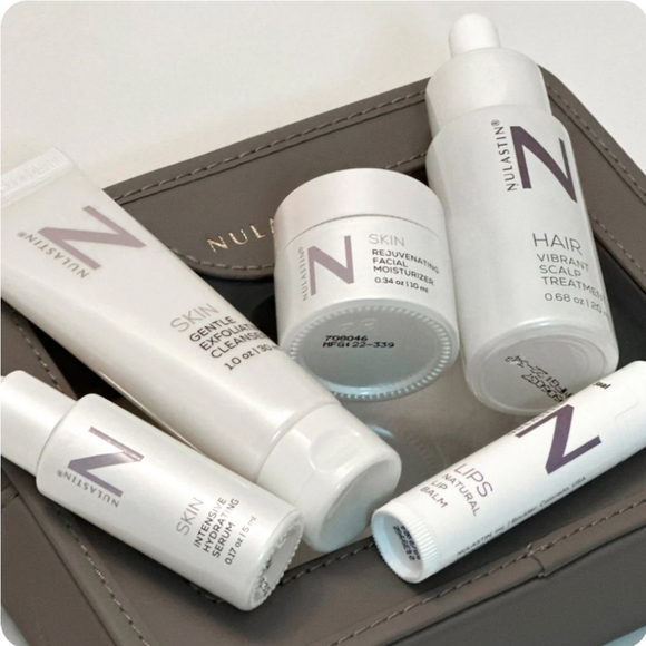 💎NULASTIN💎-LUXE TRAVEL KIT✈️ TSA approved sizes.5pc bundle w/vegan leather bag - Picture 3 of 6